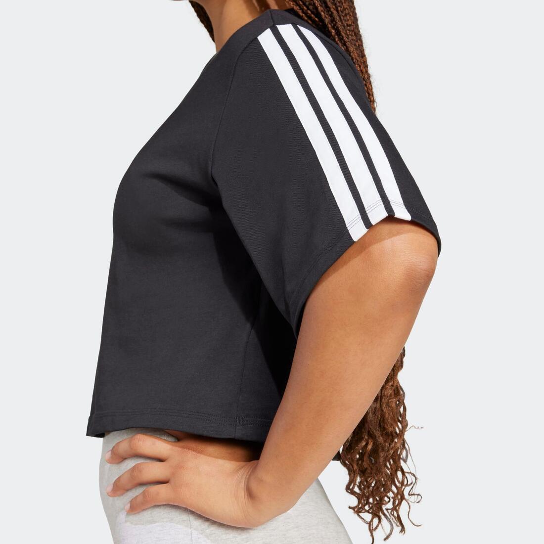 T-shirt de fitness femme, noir