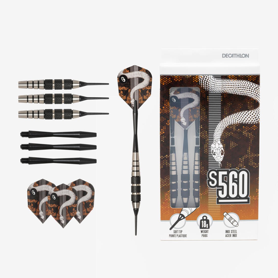 3 FLECHETTES POINTES PLASTIQUE S560