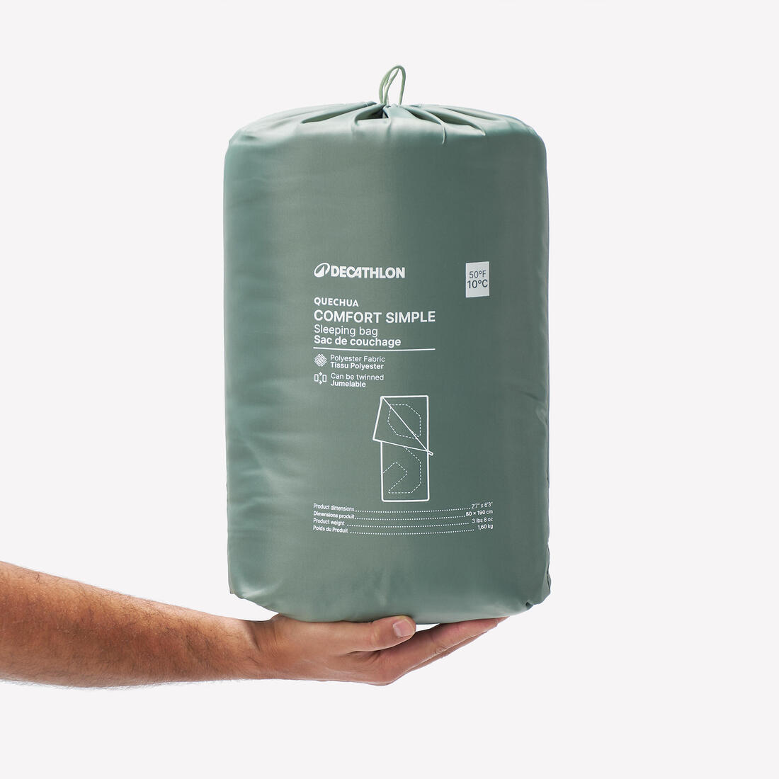 Sac de couchage de camping 10°C, Comfort