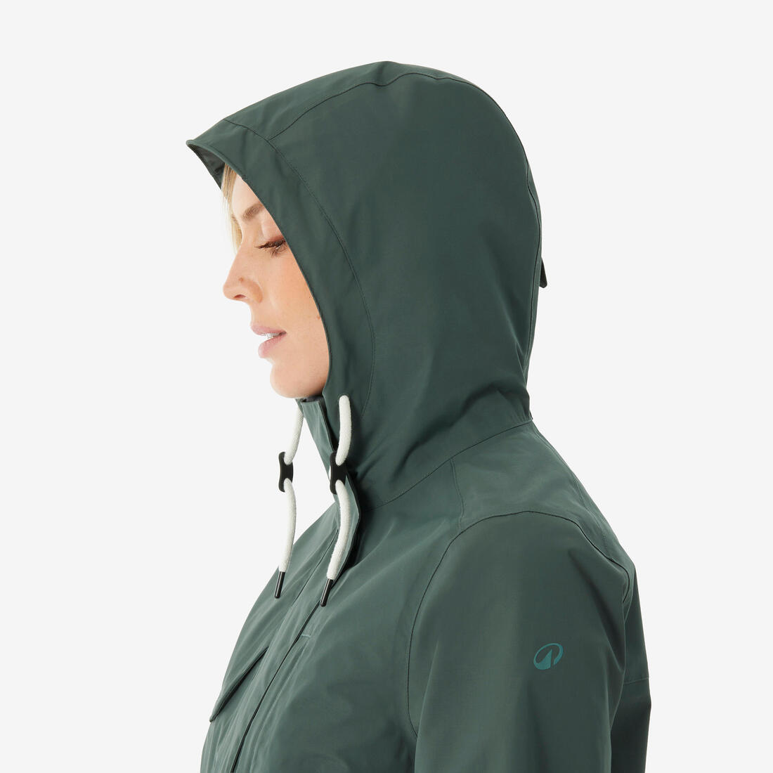 Parka de randonnée imperméable femme, NH500 vert