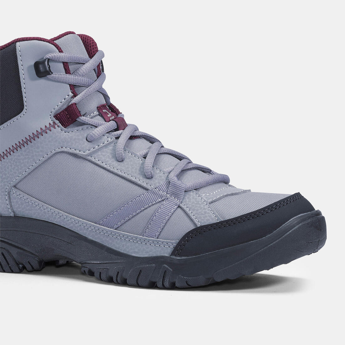Chaussures de randonnée mid femme, NH100 gris