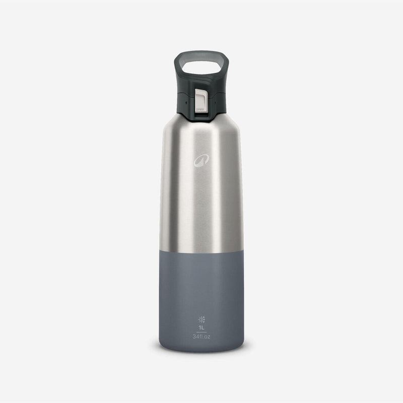 Gourde 900 isotherme inox 1L bouchon à ouverture rapide pour la randonnée - roug