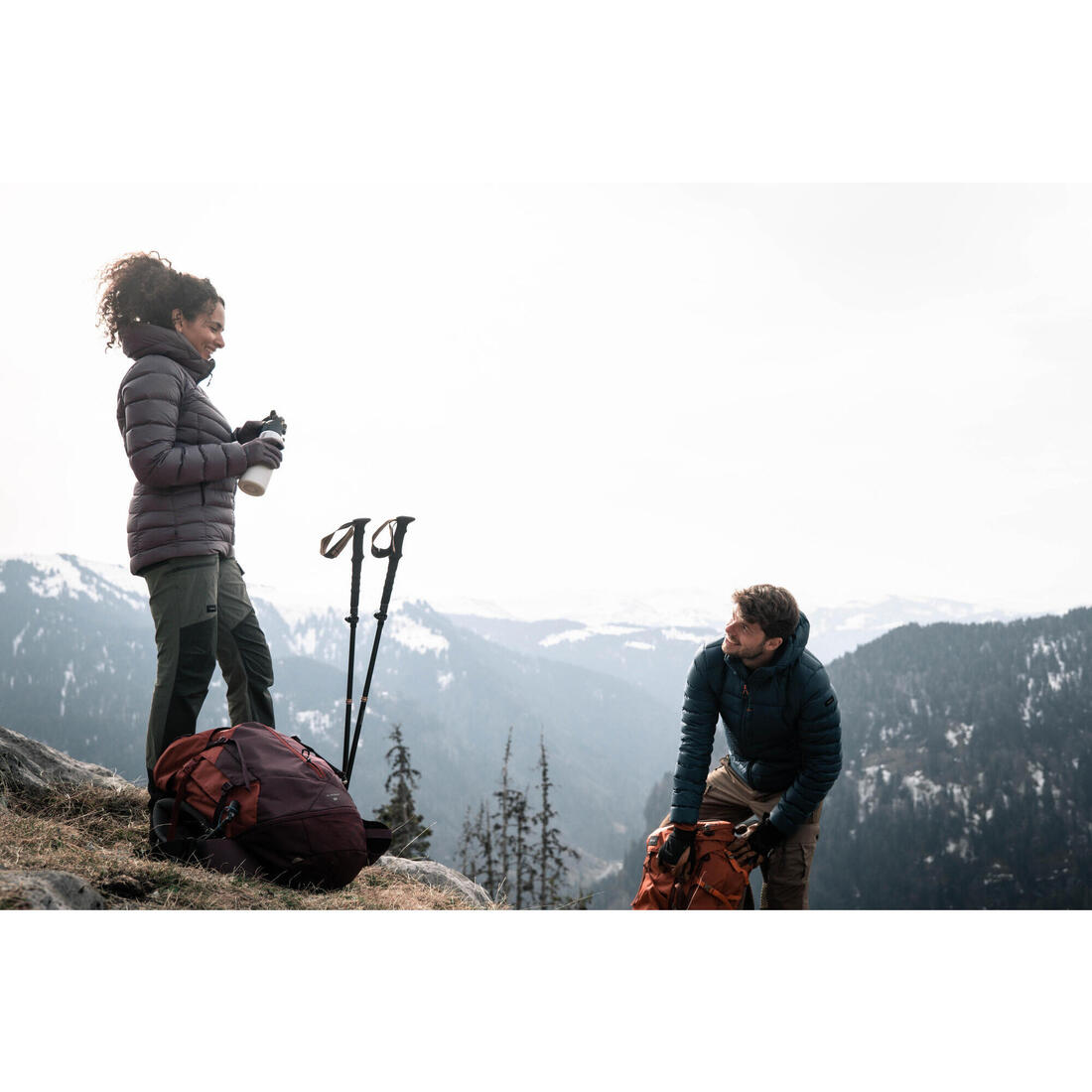 Sac à dos de trekking femme 50 l - mt 100 easyfit