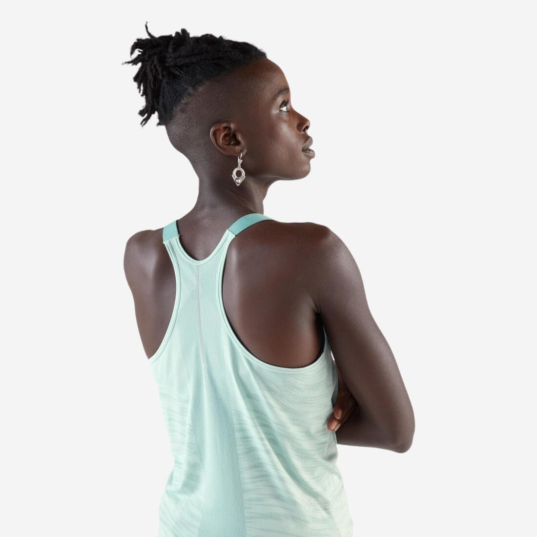 Débardeur running avec brassière intégrée femme - kiprun run 500 confort