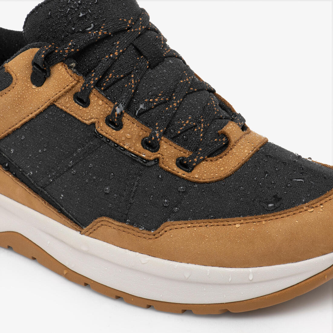 Chaussures de randonnée imperméables homme, NH500 Cuir WP marron gris