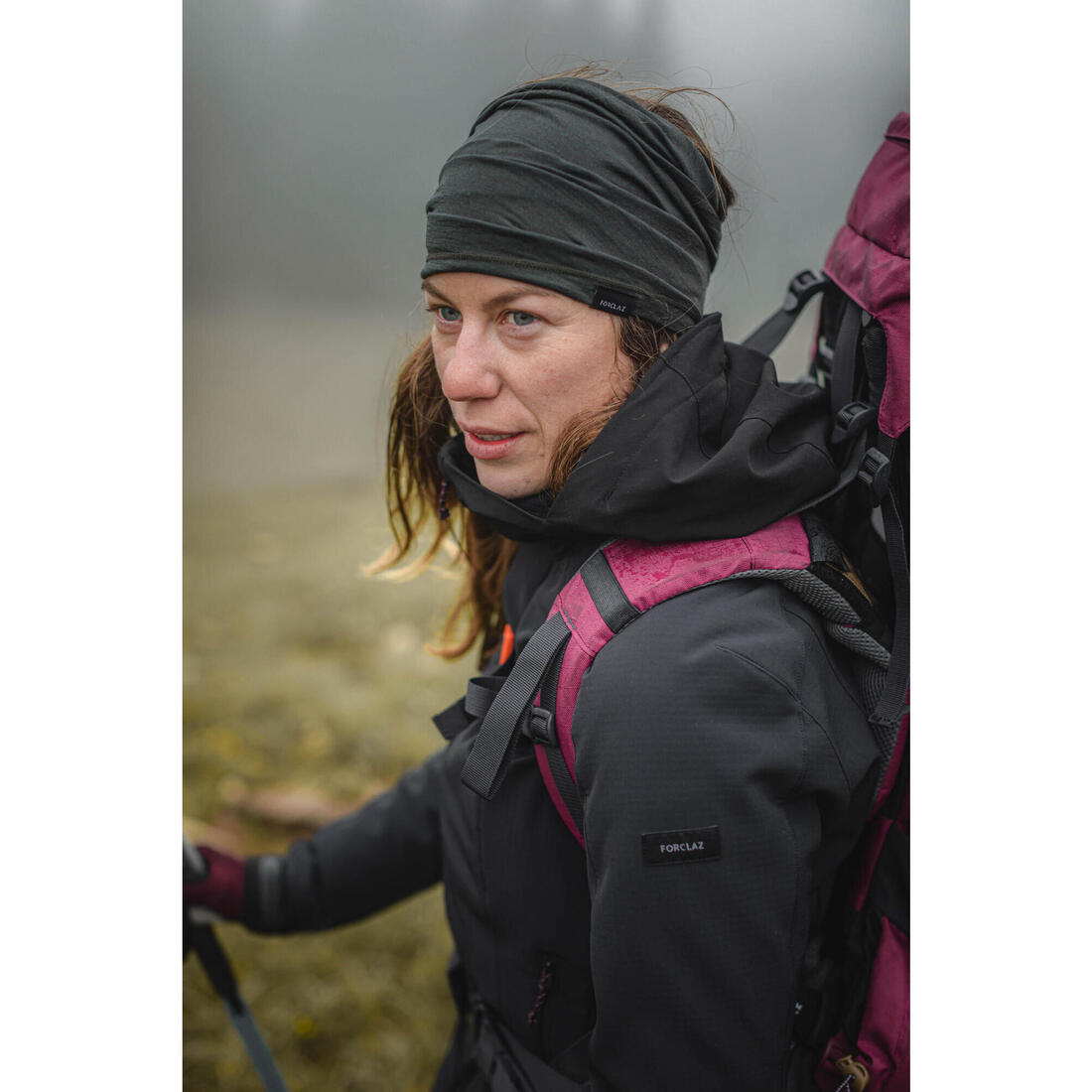 Veste softshell coupe-vent femme, MT500 noir