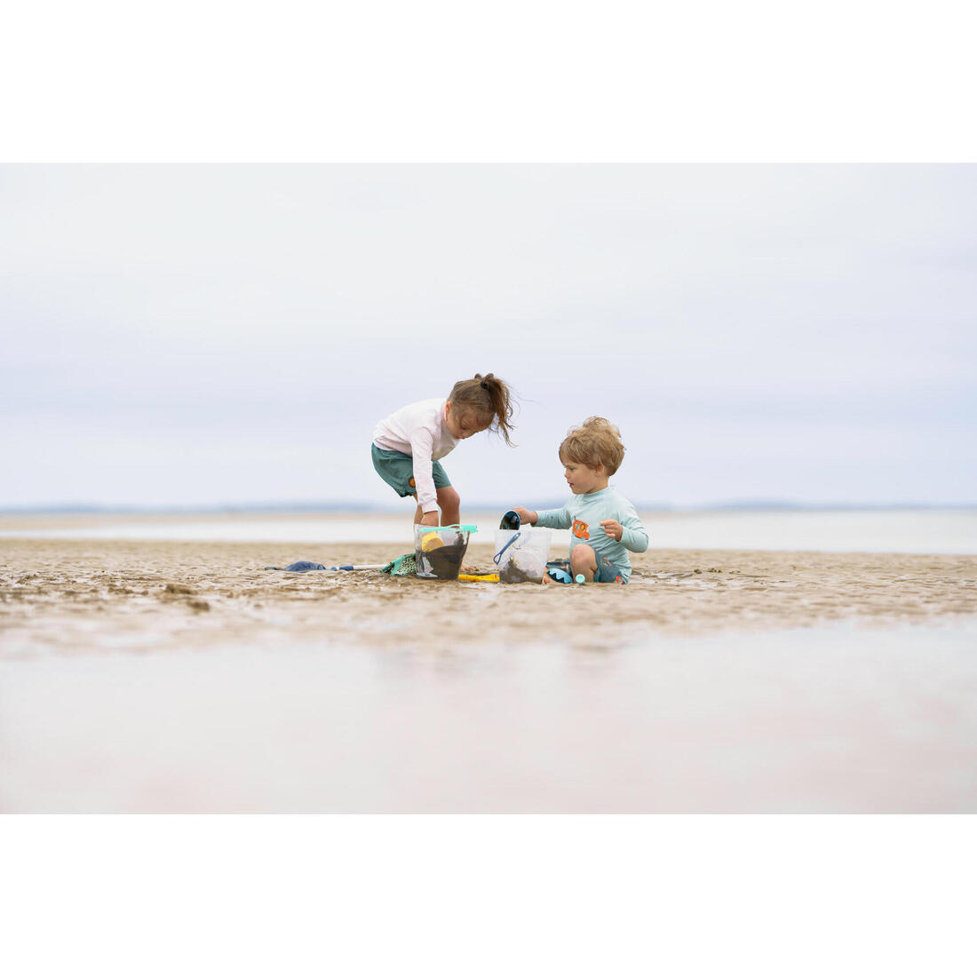 Kit découverte de la pêche seau et épuisette Menthe
