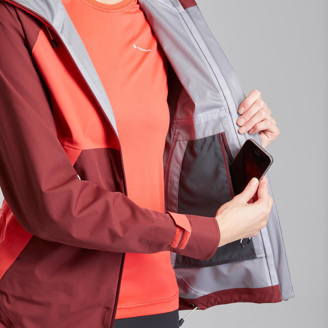 Veste imperméable de randonnée montagne - MH500 Femme