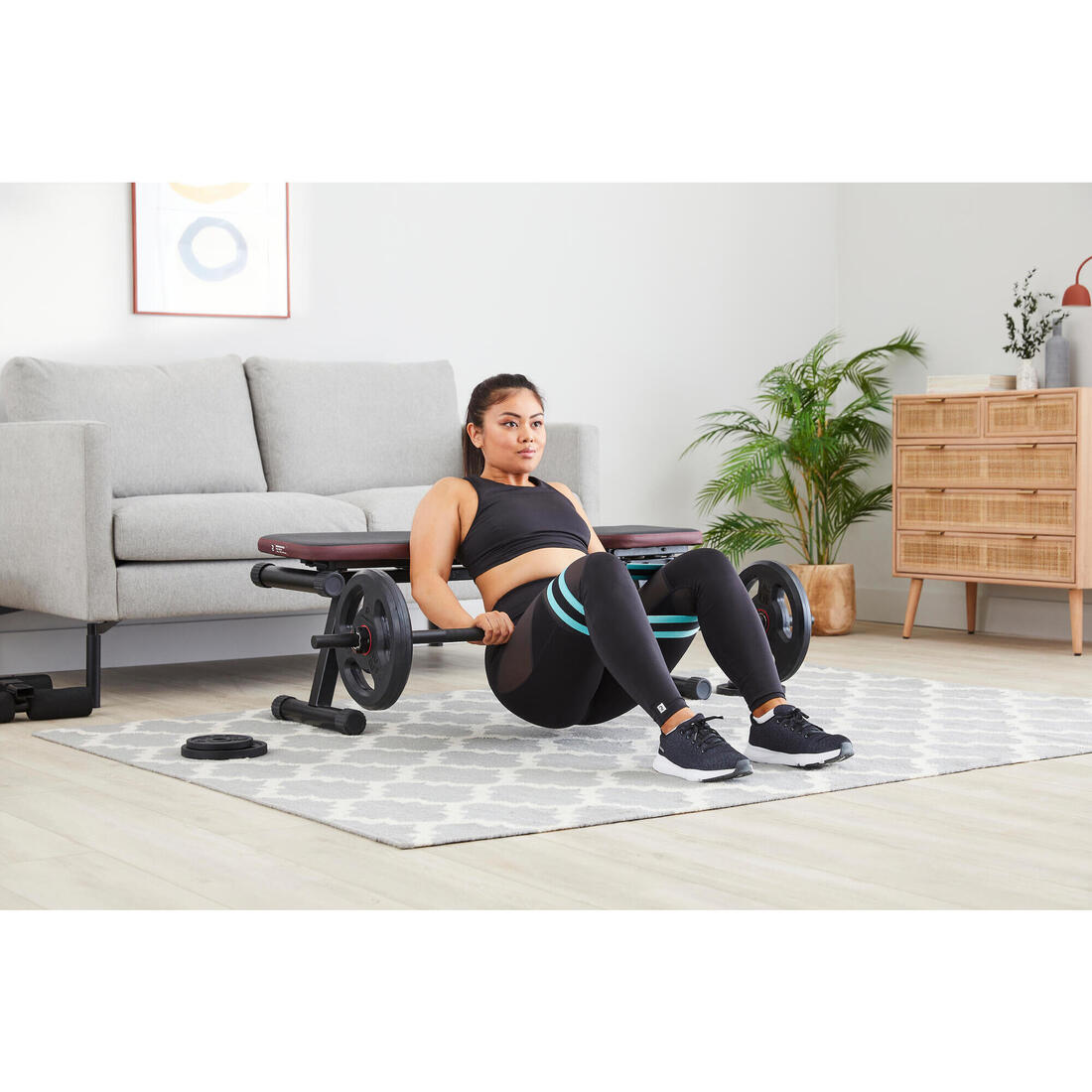 Élastique de musculation fessiers 14kg 37cm - Glute band facile