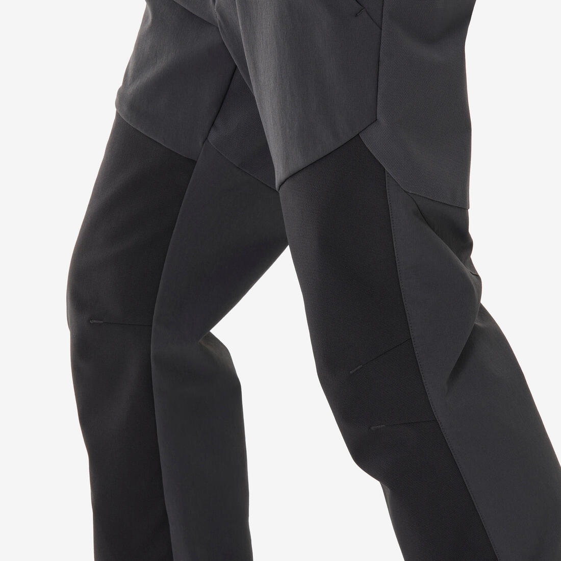 Pantalon de randonnée softshell - mh550 noir - enfant 7-15 ans