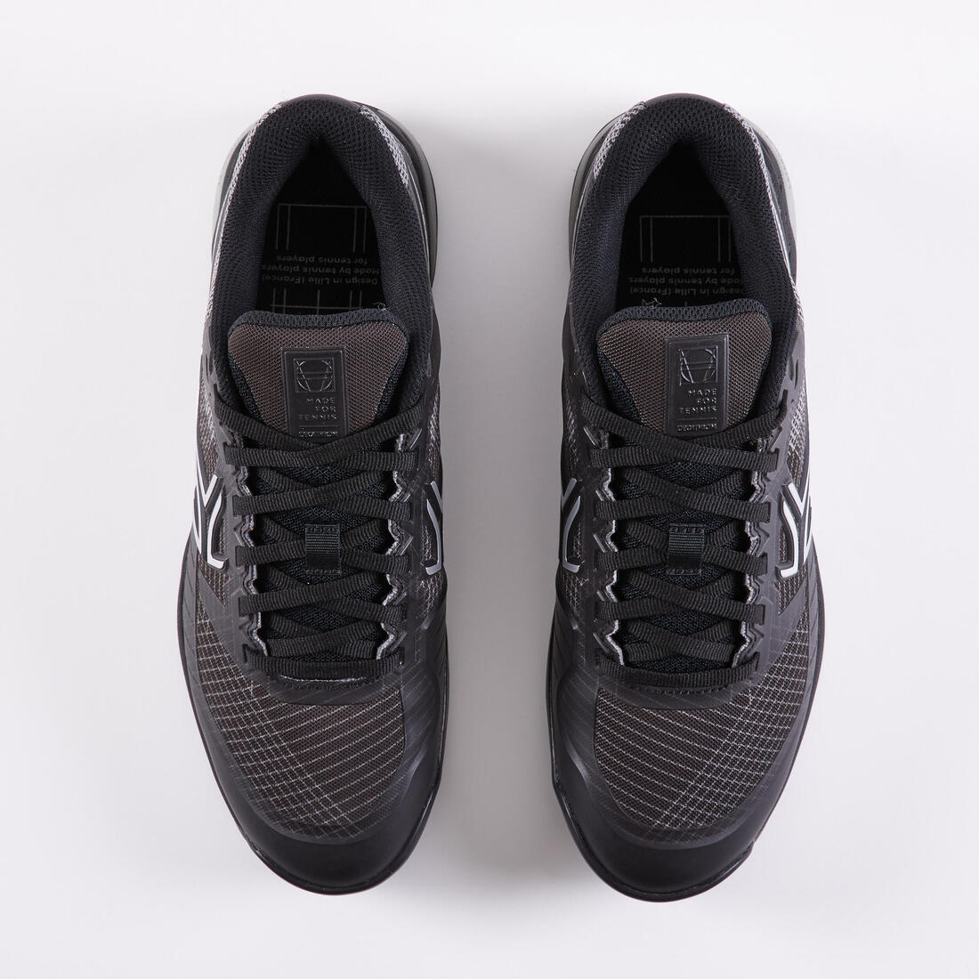 Chaussures de tennis homme terre battue - Artengo FAST Pro Clay noir Gris