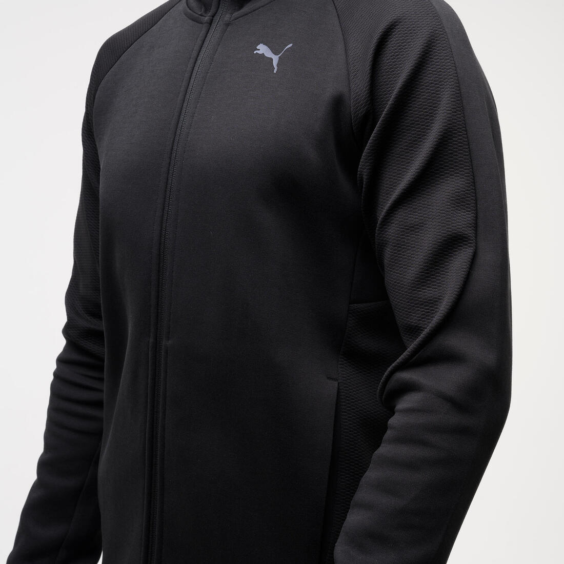 Sweat à capuche zippé active homme, noir