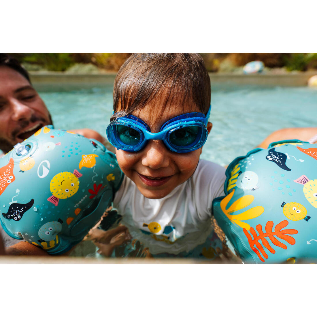 Brassards De Piscine Evolutif Enfant - Tiswim print savane