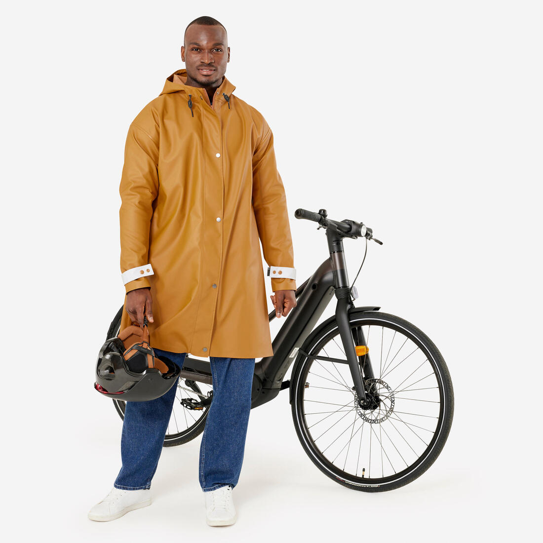 Parka imperméable vélo ville unisexe