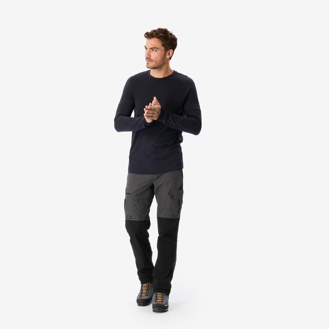 T-shirt manches longues en laine mérinos homme, Merino Resist