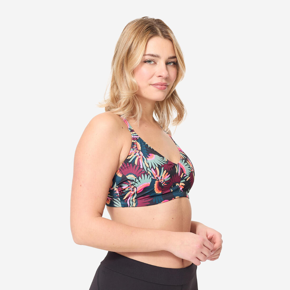 Haut de maillot de bain de natation femme lila ara