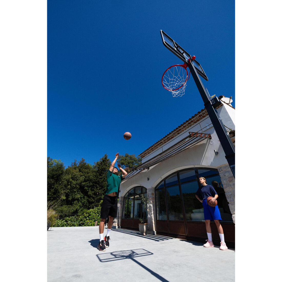 Panier de basket pliable sur roue réglable de 2,40m à 3,05m - B500 Easy Box