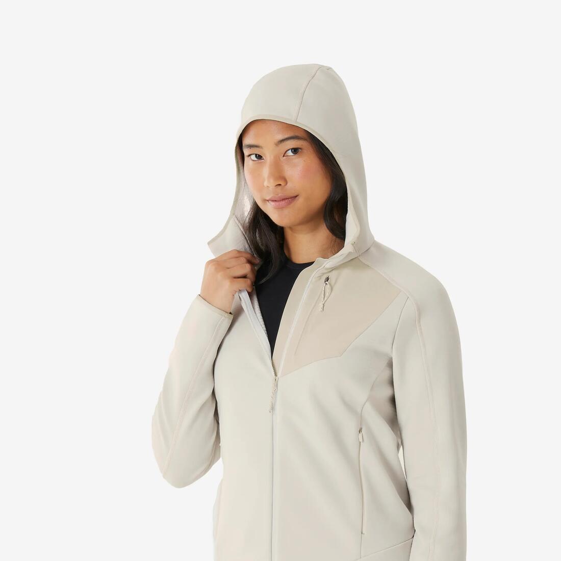 Polaire de randonnée montagne femme, MH500 full zip
