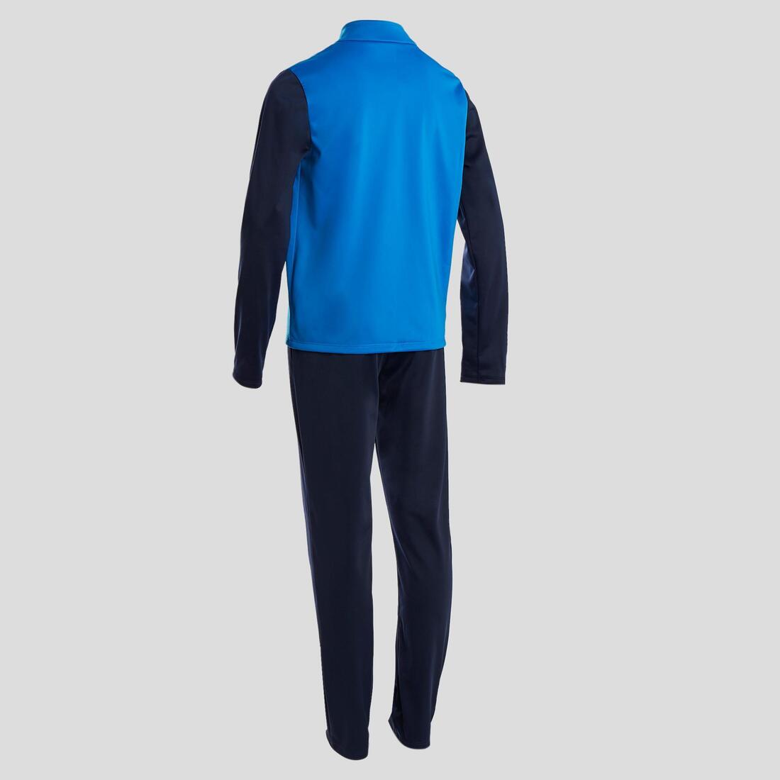 Survêtement enfant synthétique respirant - Gym'y bleu, pantalon marine