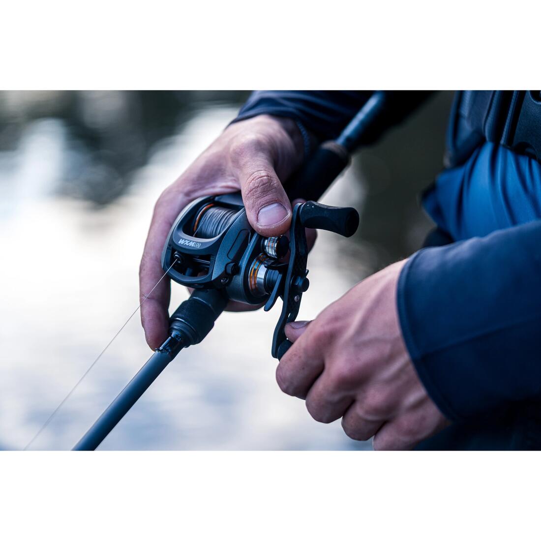 Moulinet casting pêche aux leurres WXM 100 RC Manivelle à gauche