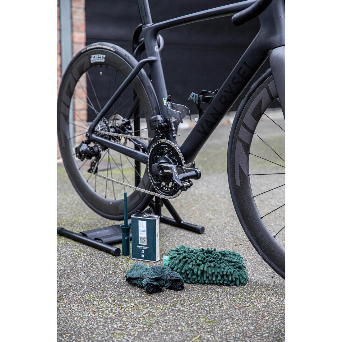 Support 1 vélo au sol, 2 en 1, noir