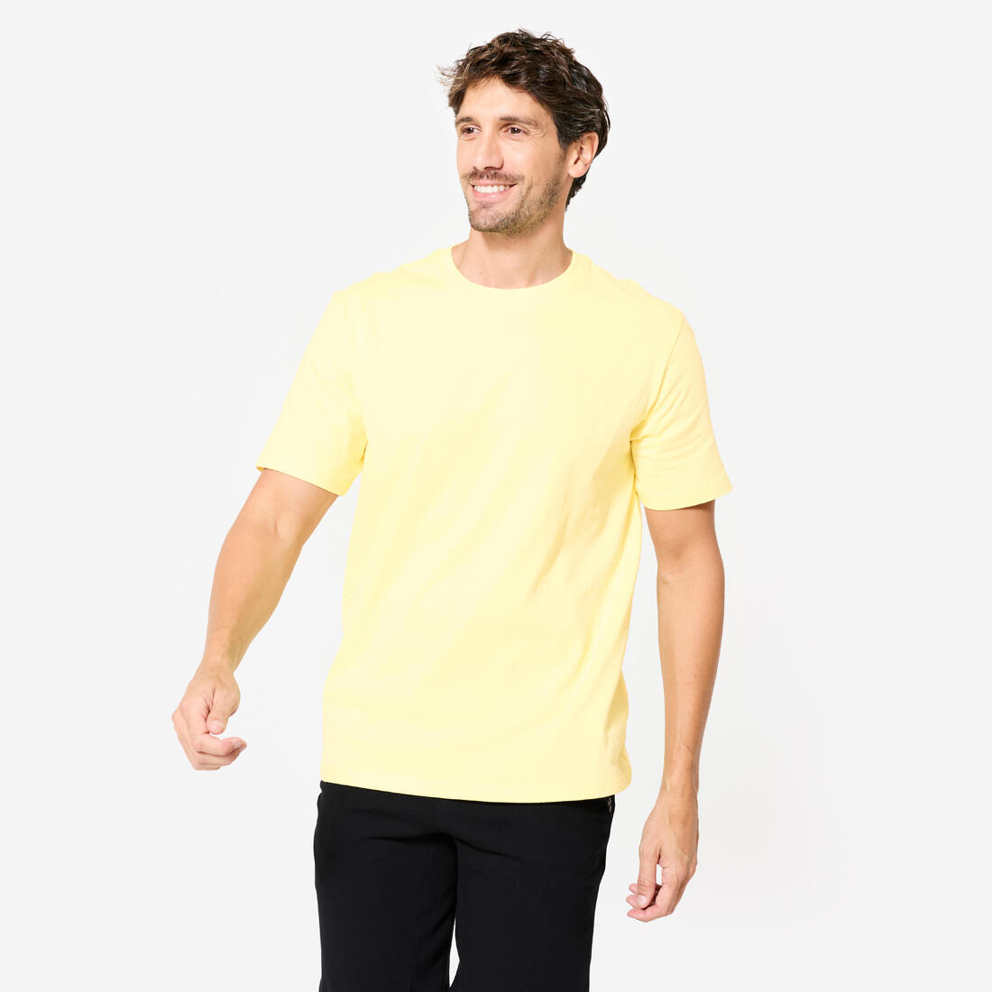 T-shirt fitness homme col rond manches courtes