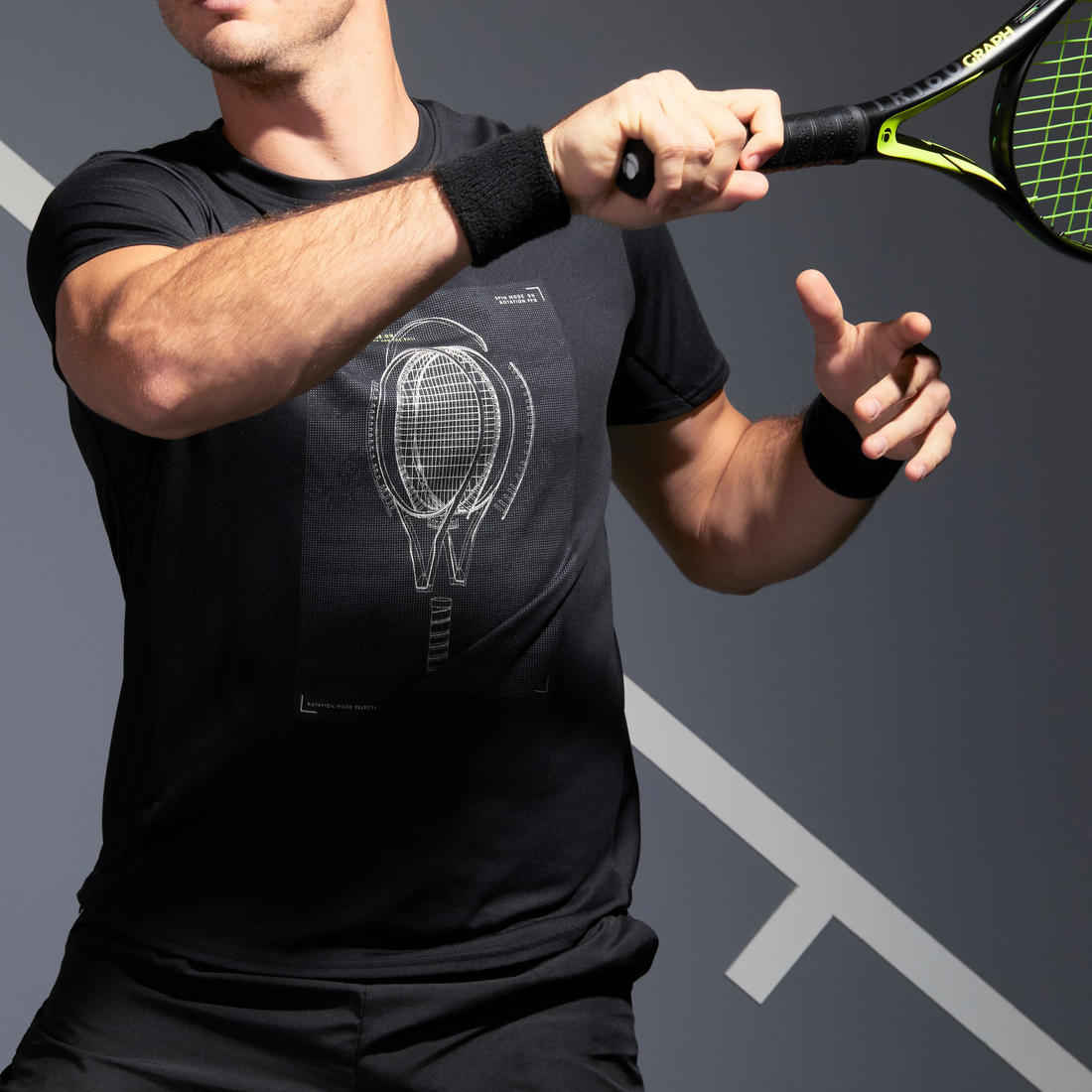 T-Shirt de tennis manches courtes homme - Essential blanc