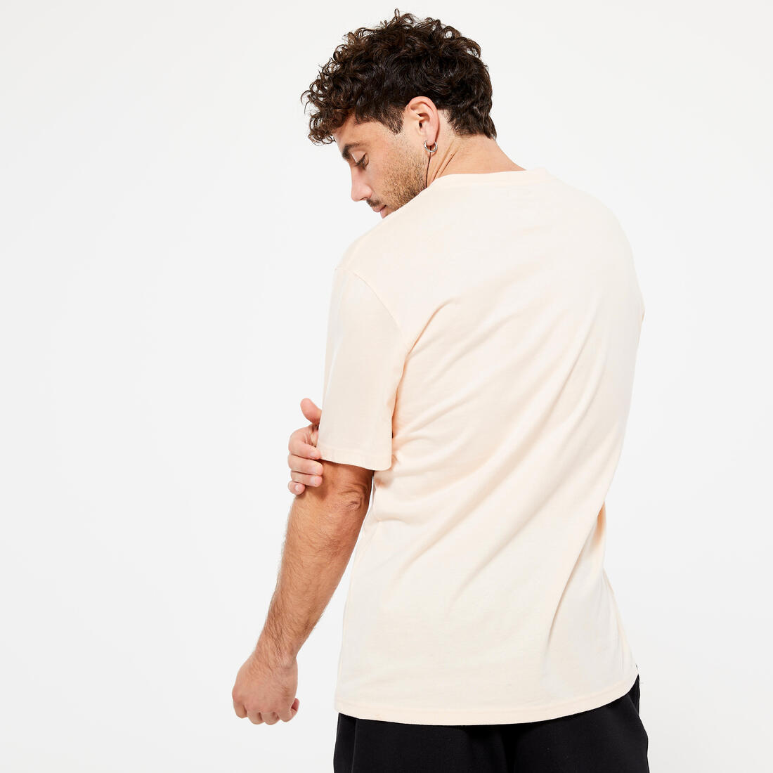 T-shirt fitness homme col rond manches courtes