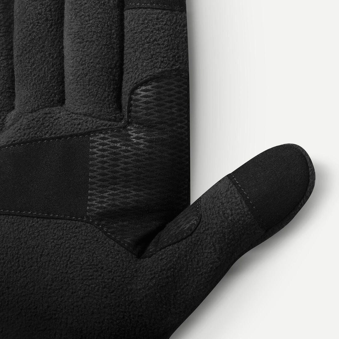Gants polaire de trekking montagne - MT500 noir - adulte