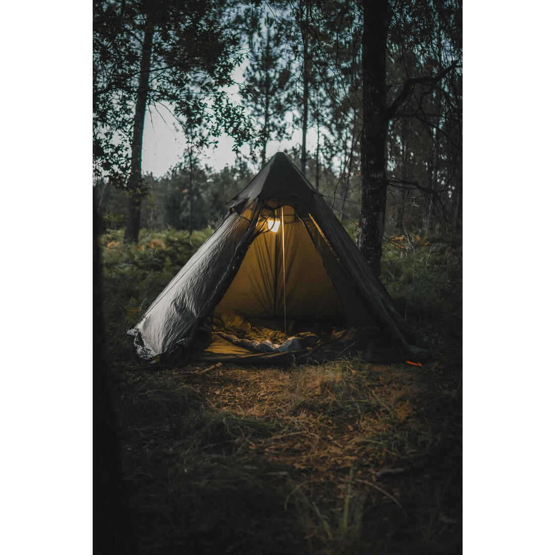 Tarp Tipi Bushcraft Bivouac Imperméable 2 Personnes+ Kaki