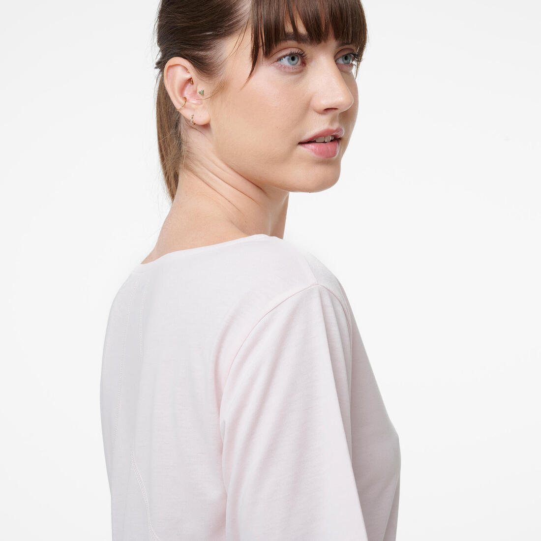 T-shirt ample de fitness femme, rose pâle