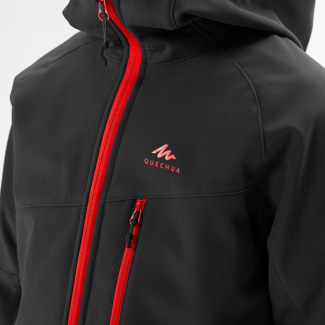 Veste softshell de randonnée enfant 7-15 ans, MH900 noir