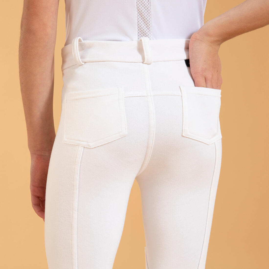Pantalon concours équitation Enfant - 100 Blanc