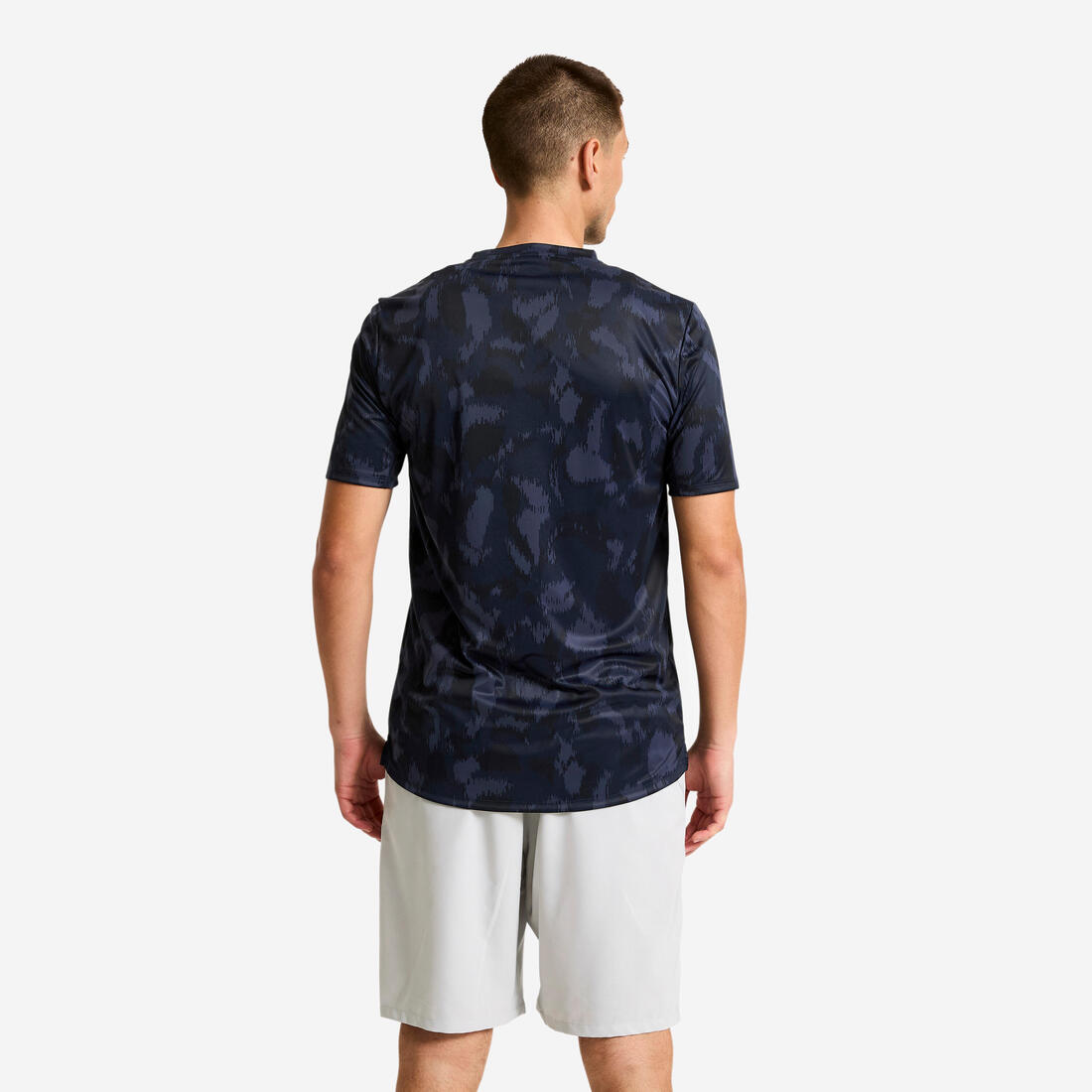 T-shirt de fitness manches courtes respirant col rond homme