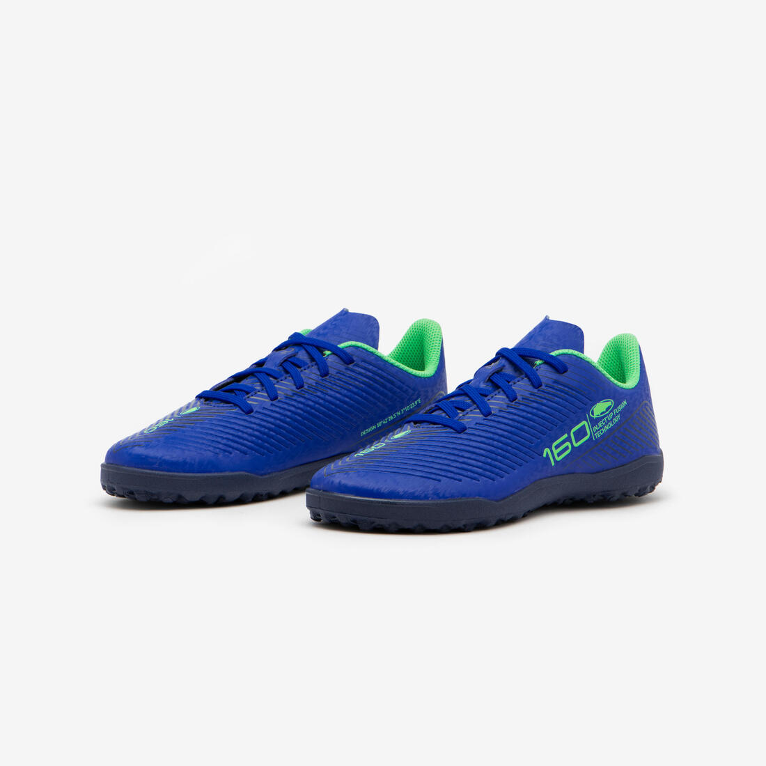 Chaussures de football enfant a lacets 160 jr turf .tf