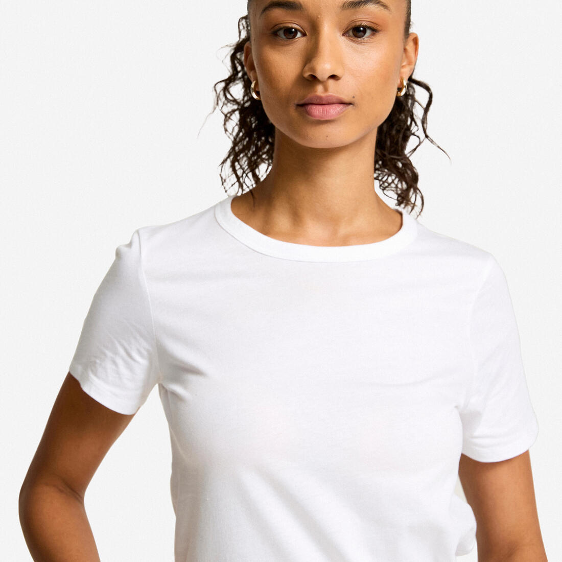 T-shirt Fitness Femme - 100 Blanc glacier