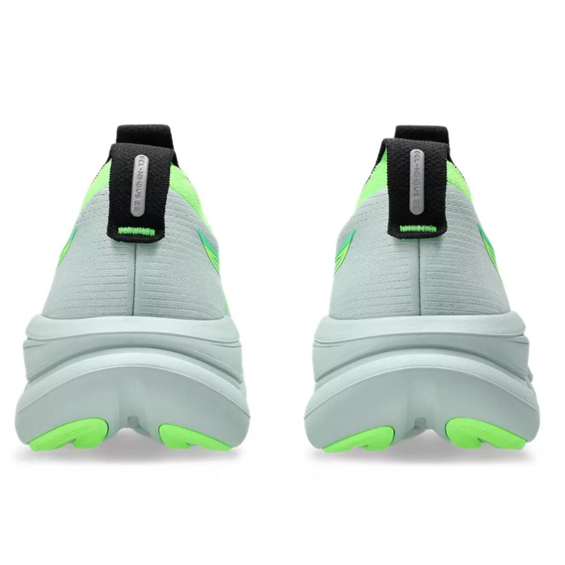 Chaussures de running Homme, Asics Gel Nimbus 28 gris et vert