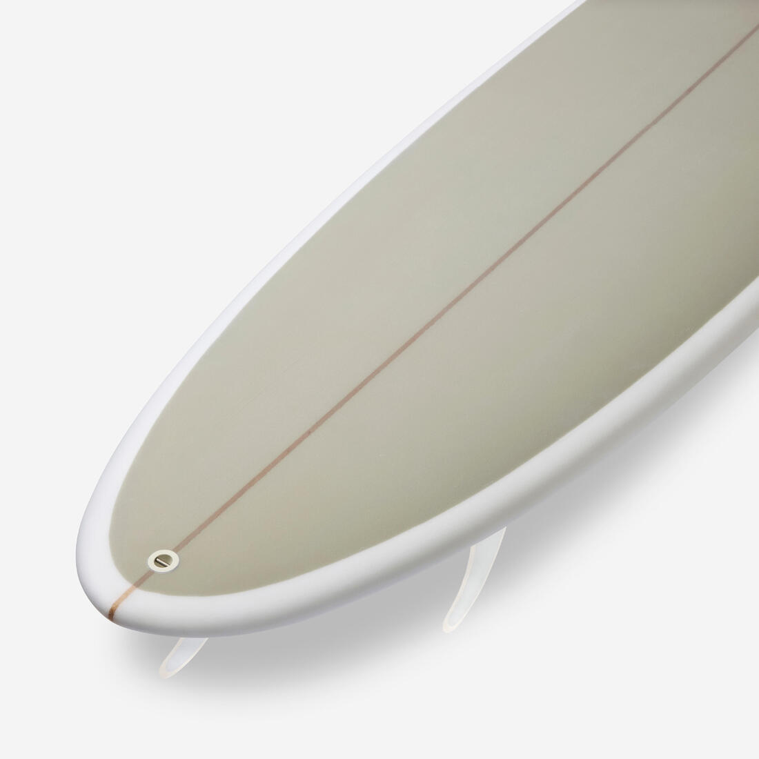 Planche de surf hybride en résine 6'4 40L avec 3 ailerons - kaki