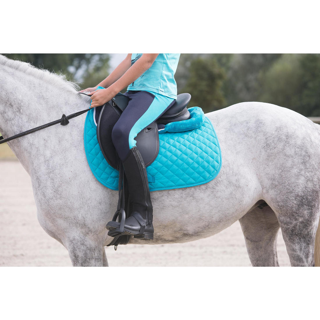 Mini-chaps équitation mesh Enfant - 100 noires