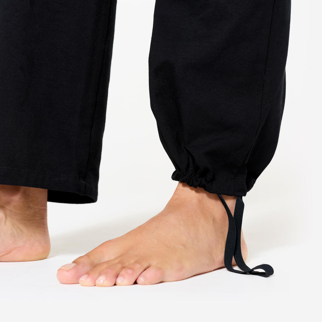 Pantalon de yoga doux taille haute femme, noir ultra