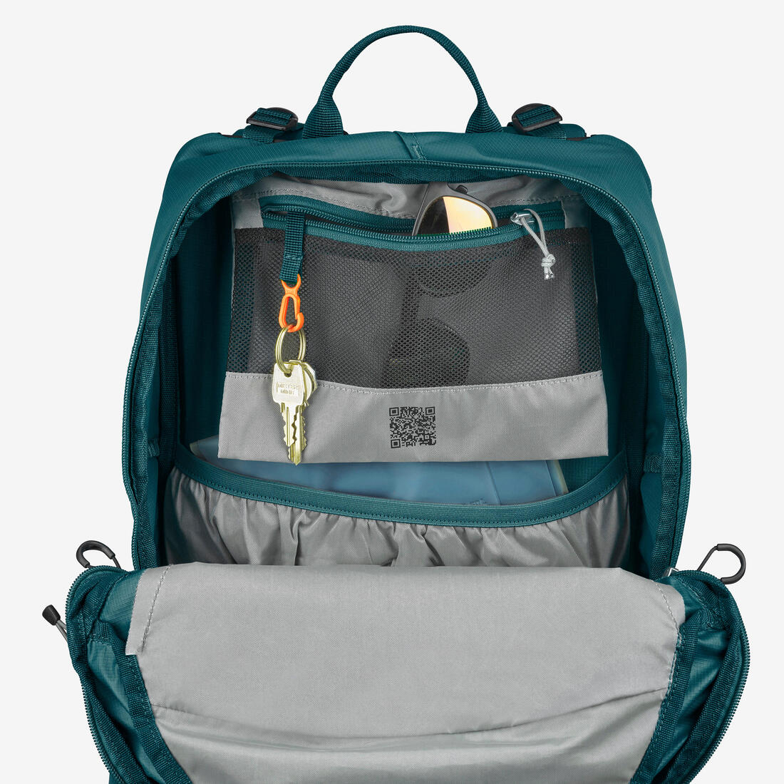 Sac à dos de randonnée ventilé 25L, MH500 khaki