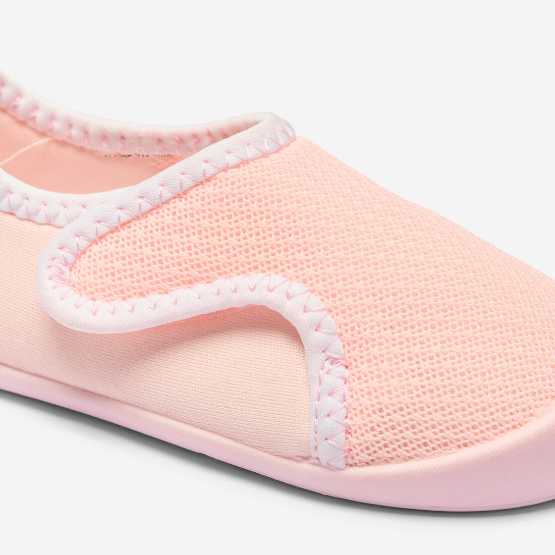 Chaussons à scratch respirants bébé, rose et