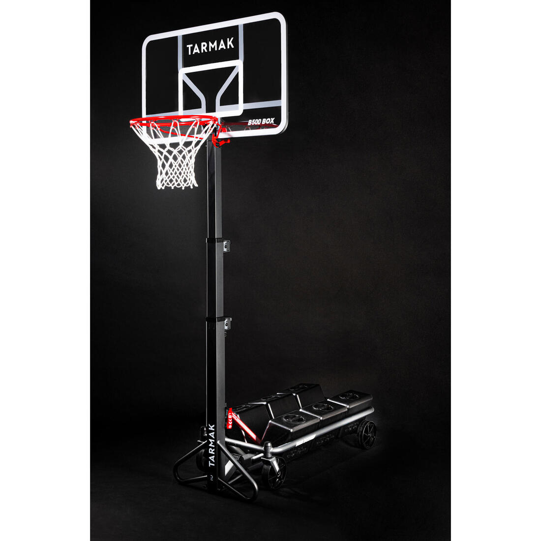 Panier basket pliable sur pied planche transparente 2,4 à 3,05 m, B500 Box