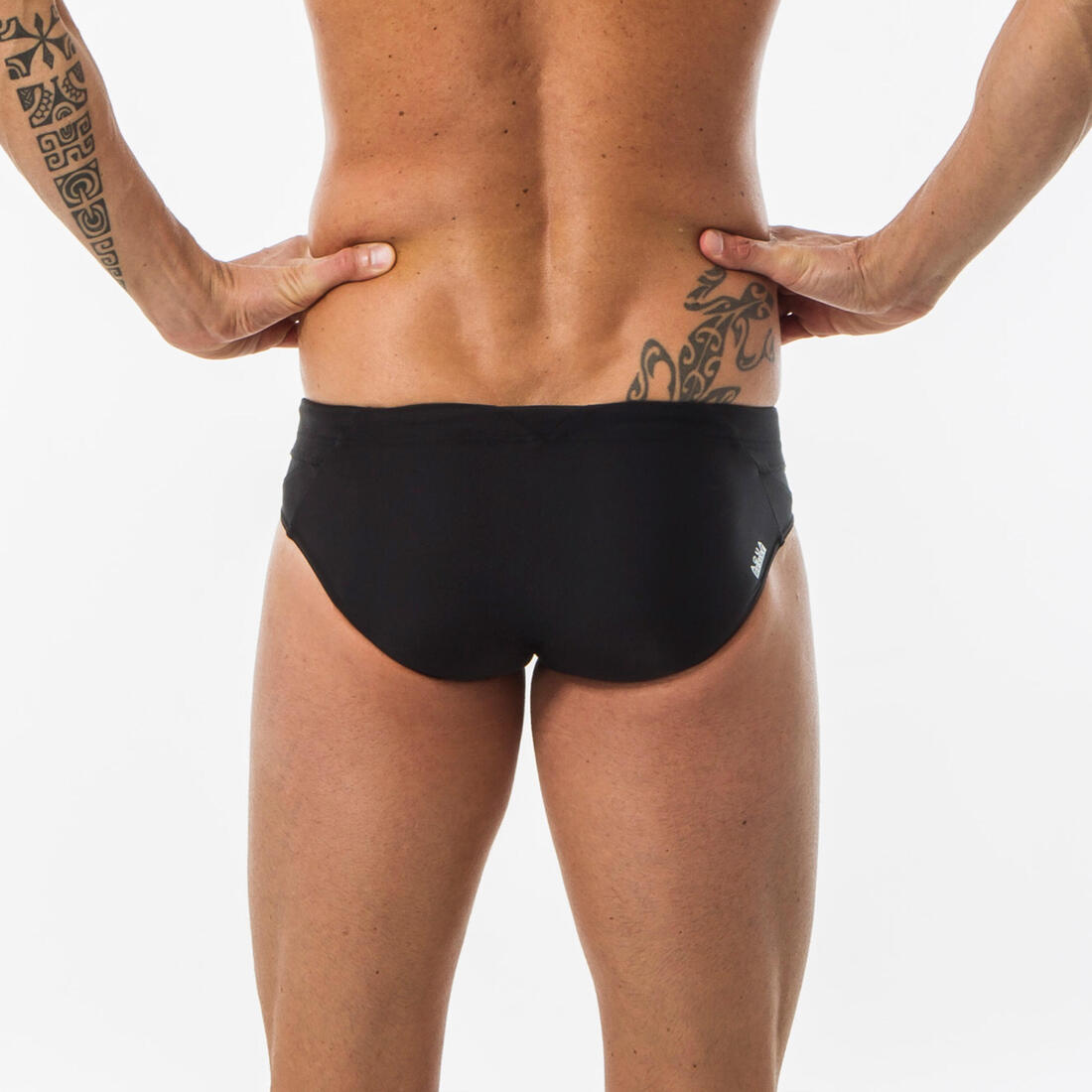 MAILLOT DE BAIN NATATION HOMME SLIP 900 B-FAST NOIR