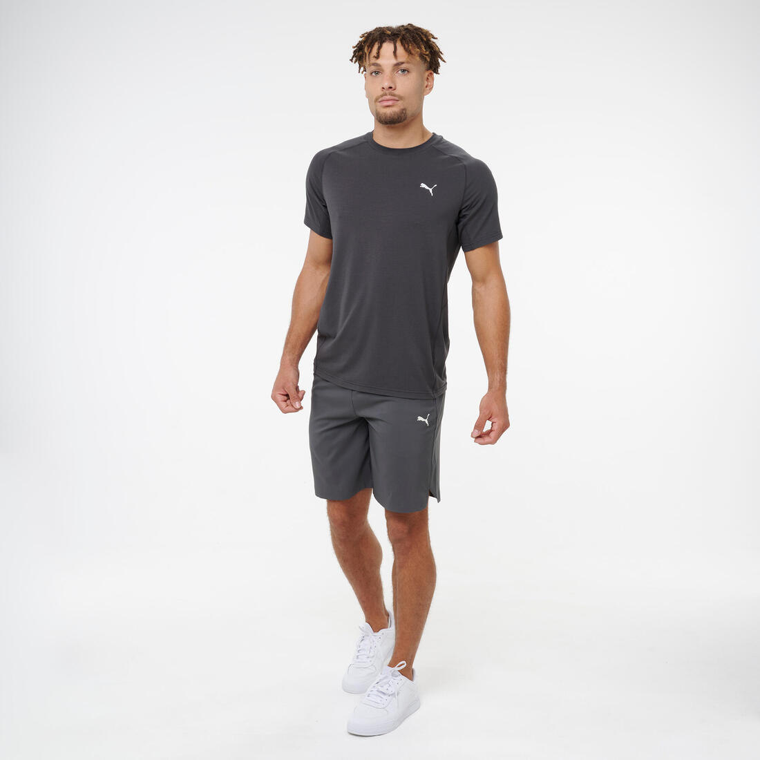 Short de fitness Active, homme, gris