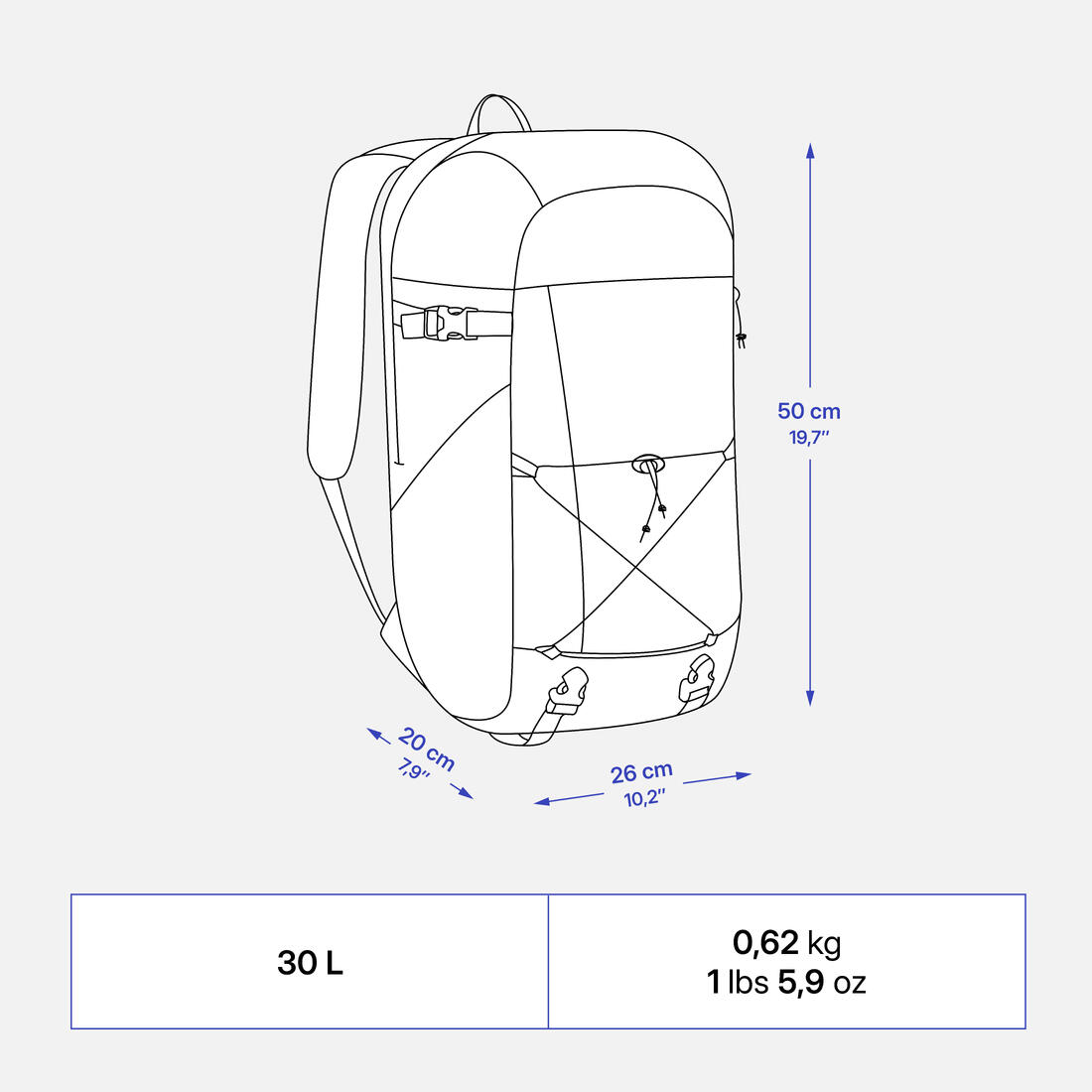 Sac à dos de randonnée 30l - nh arpenaz 100