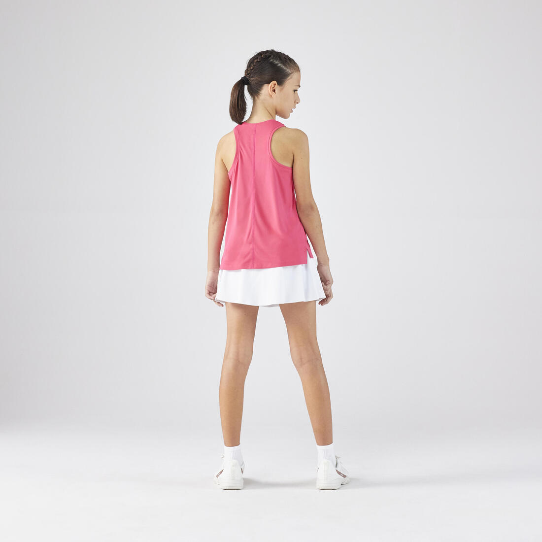 Débardeur Tennis fille col rond, TTK DRY Fille Rose