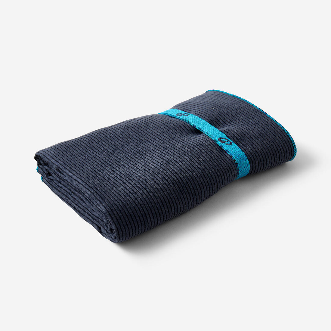 Serviette de bain microfibre à rayures bleu taille l 80 x 130 cm