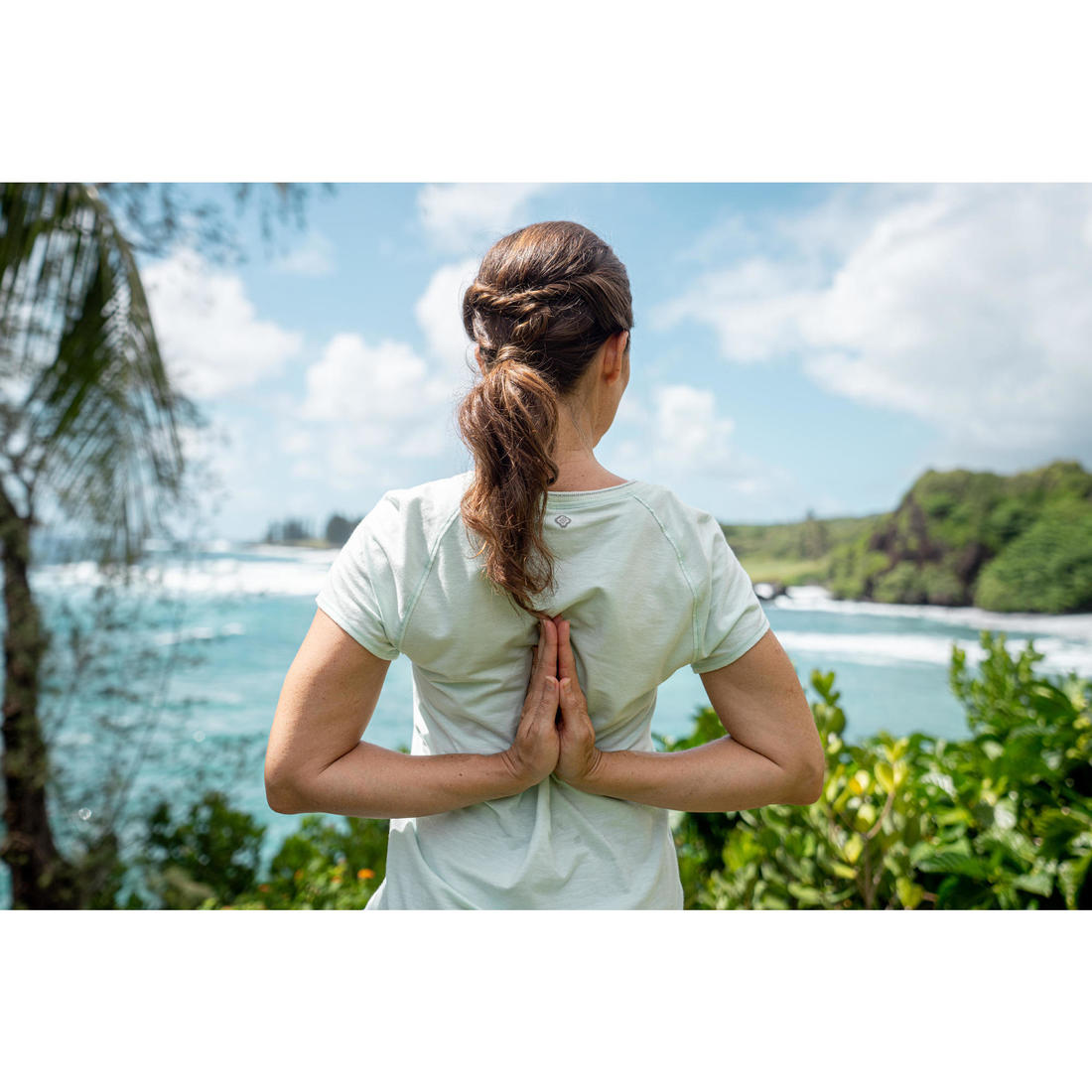 T-shirt yoga doux femme en coton