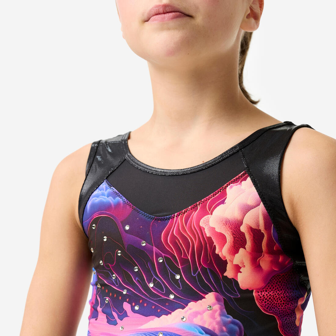 Justaucorps de gymnastique sans manches fille